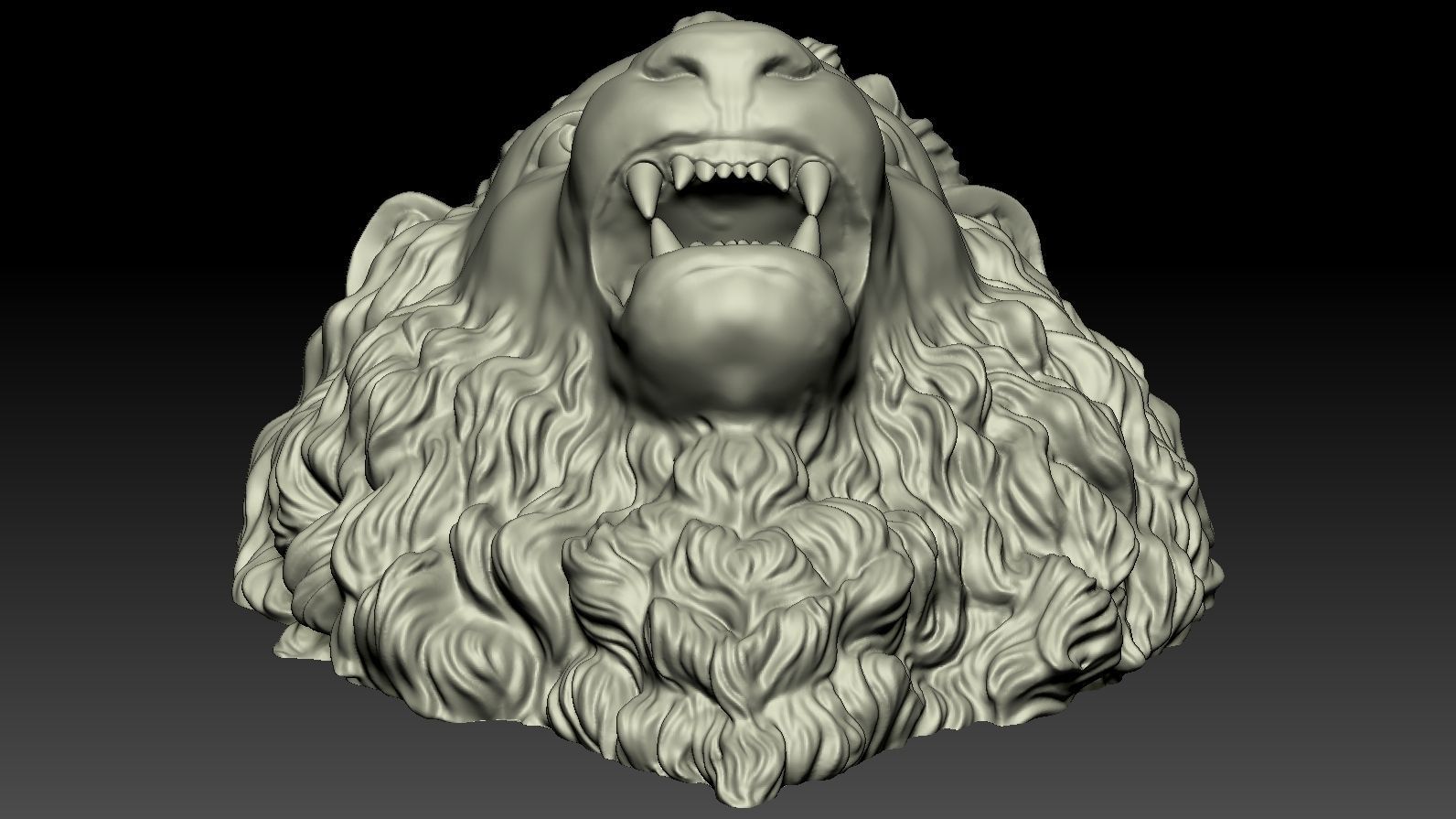 Lion Head Relief  3D Print Model 3D print model_16