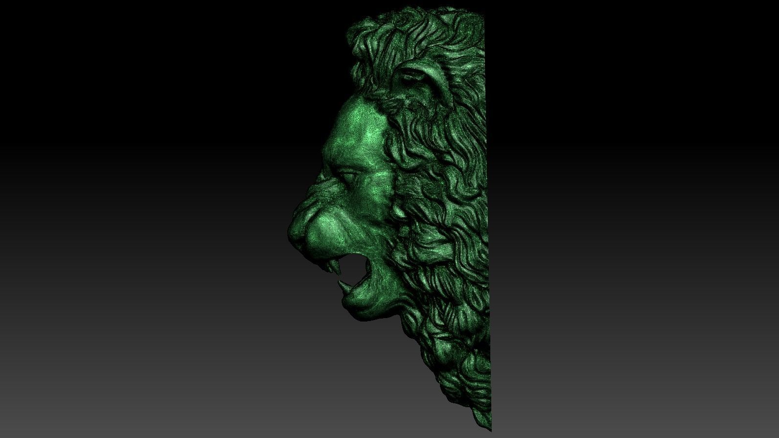 Lion Head Relief  3D Print Model 3D print model_29