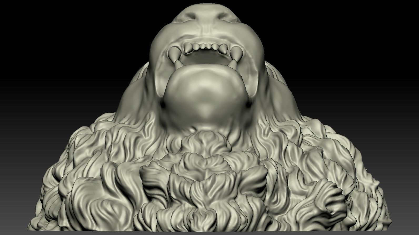 Lion Head Relief  3D Print Model 3D print model_15