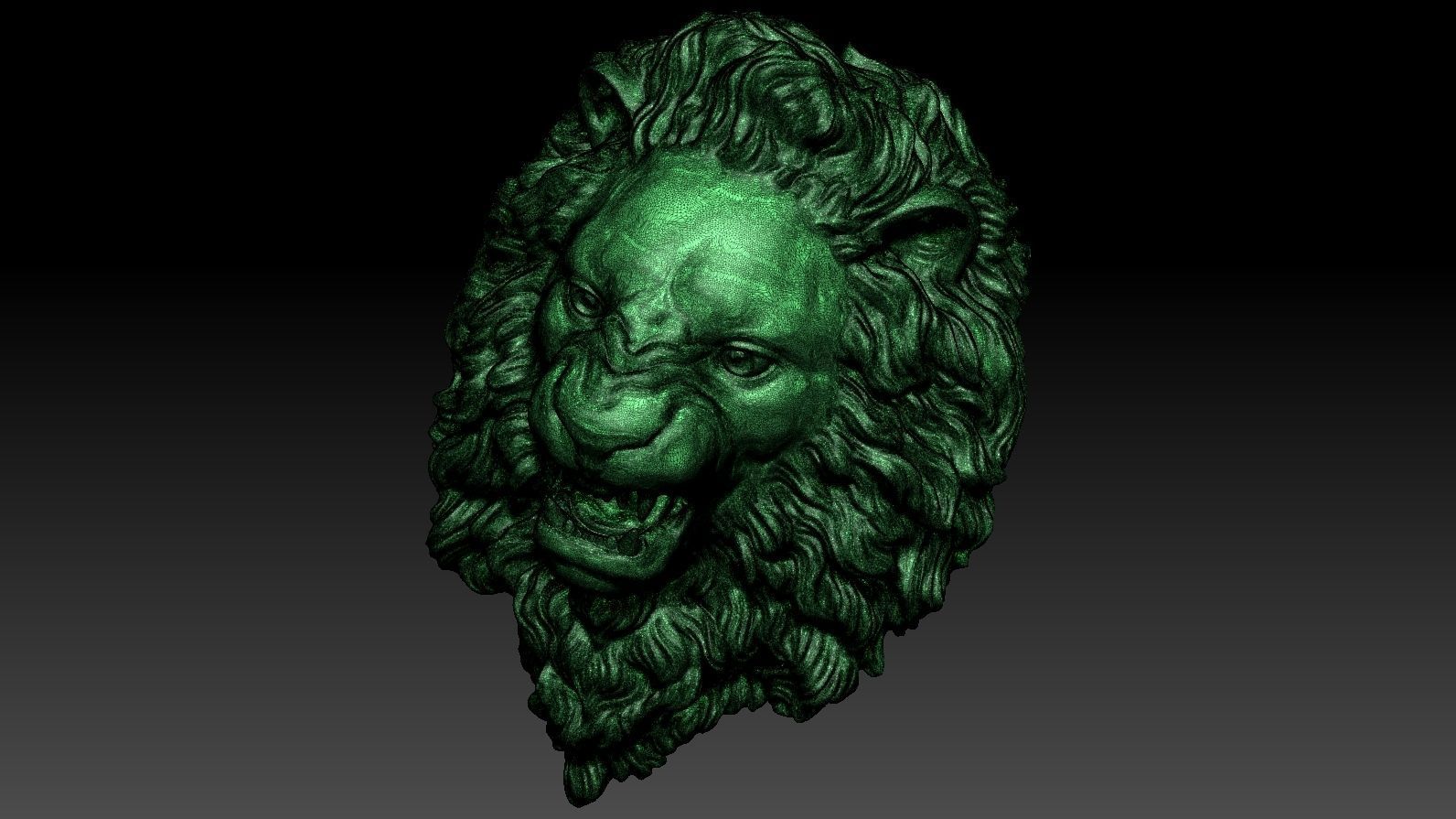 Lion Head Relief  3D Print Model 3D print model_27