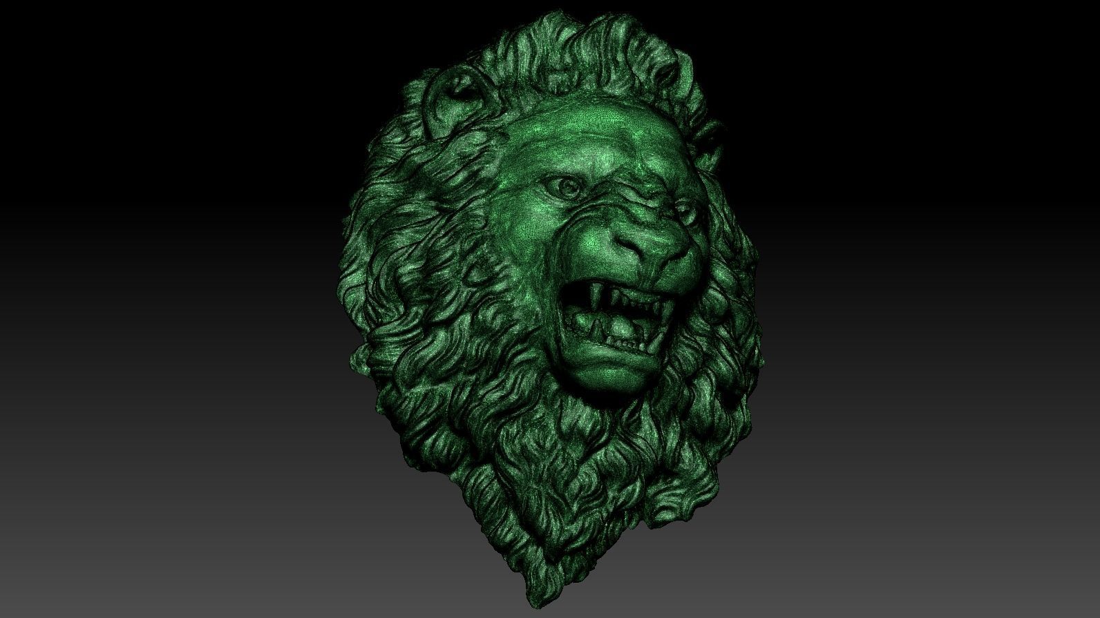 Lion Head Relief  3D Print Model 3D print model_22