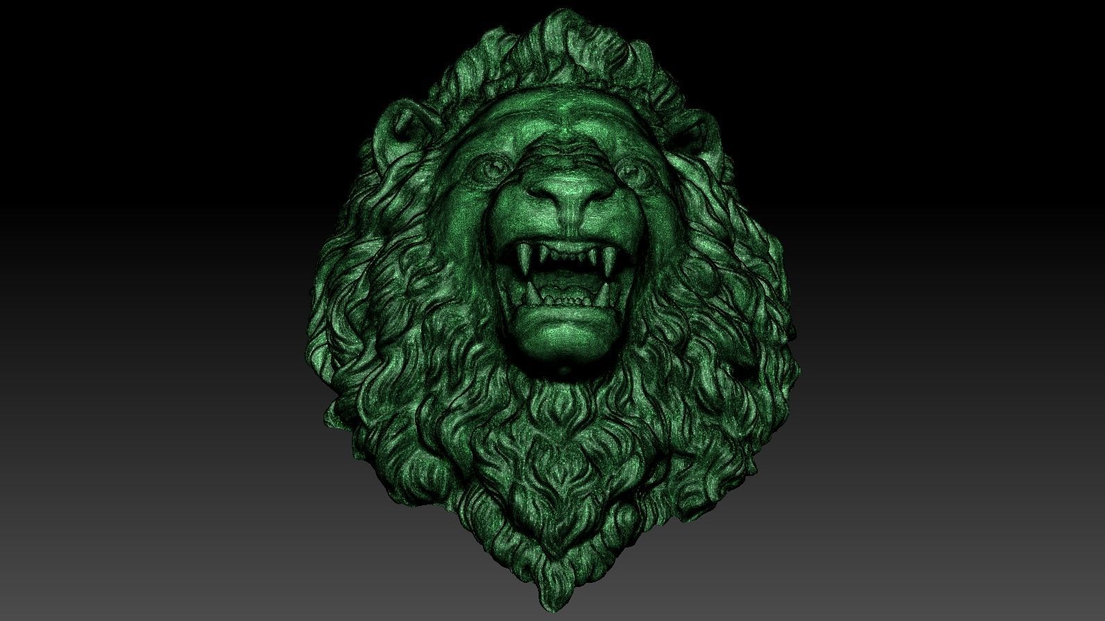 Lion Head Relief  3D Print Model 3D print model_25