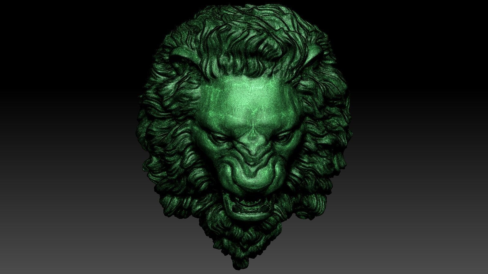 Lion Head Relief  3D Print Model 3D print model_21