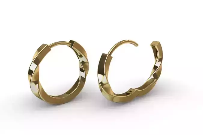 Mobius Huggie Hoop Earrings