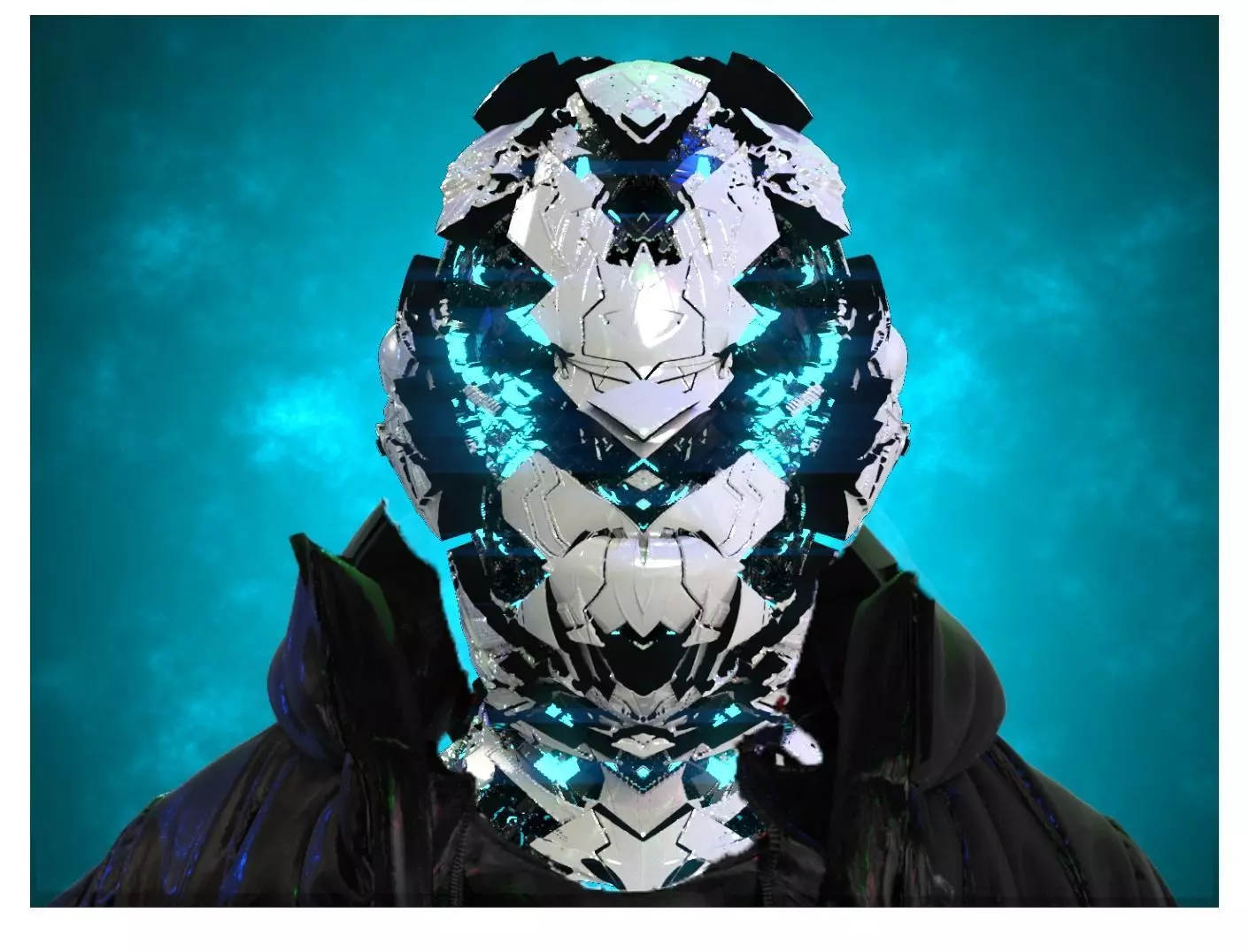 Sci-Fi Helmet Space Astronaut Character Robot 26 3D model_0