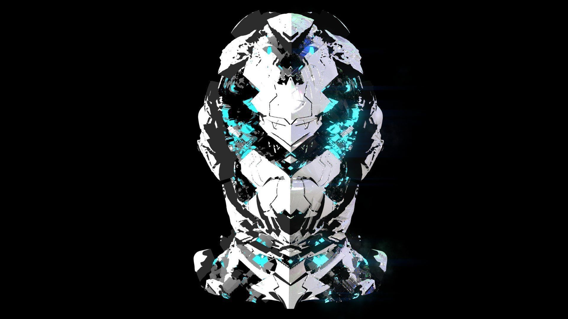 Sci-Fi Helmet Space Astronaut Character Robot 26 3D model_3