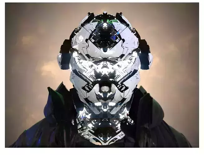 Sci-Fi Helmet Space Astronaut Character Robot 25