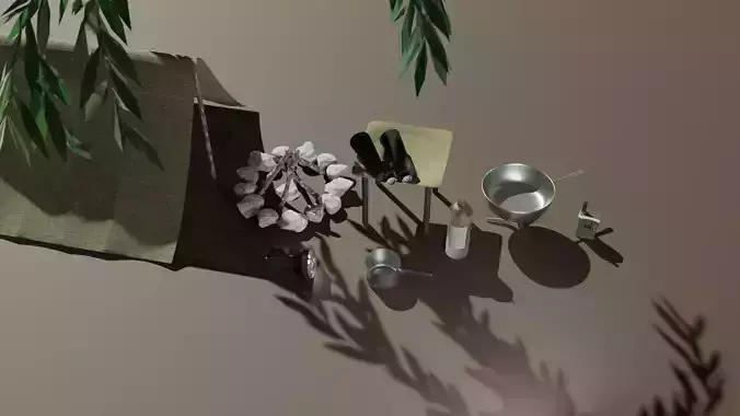 Quick Camping Kit designed for TOP DOWN SURVIVAL games 