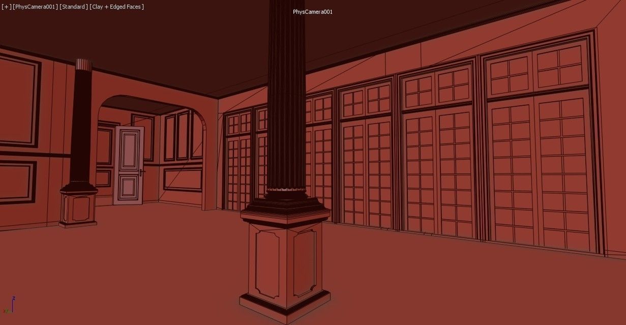 Royal Empty House Rooms Low-poly 3D model_18