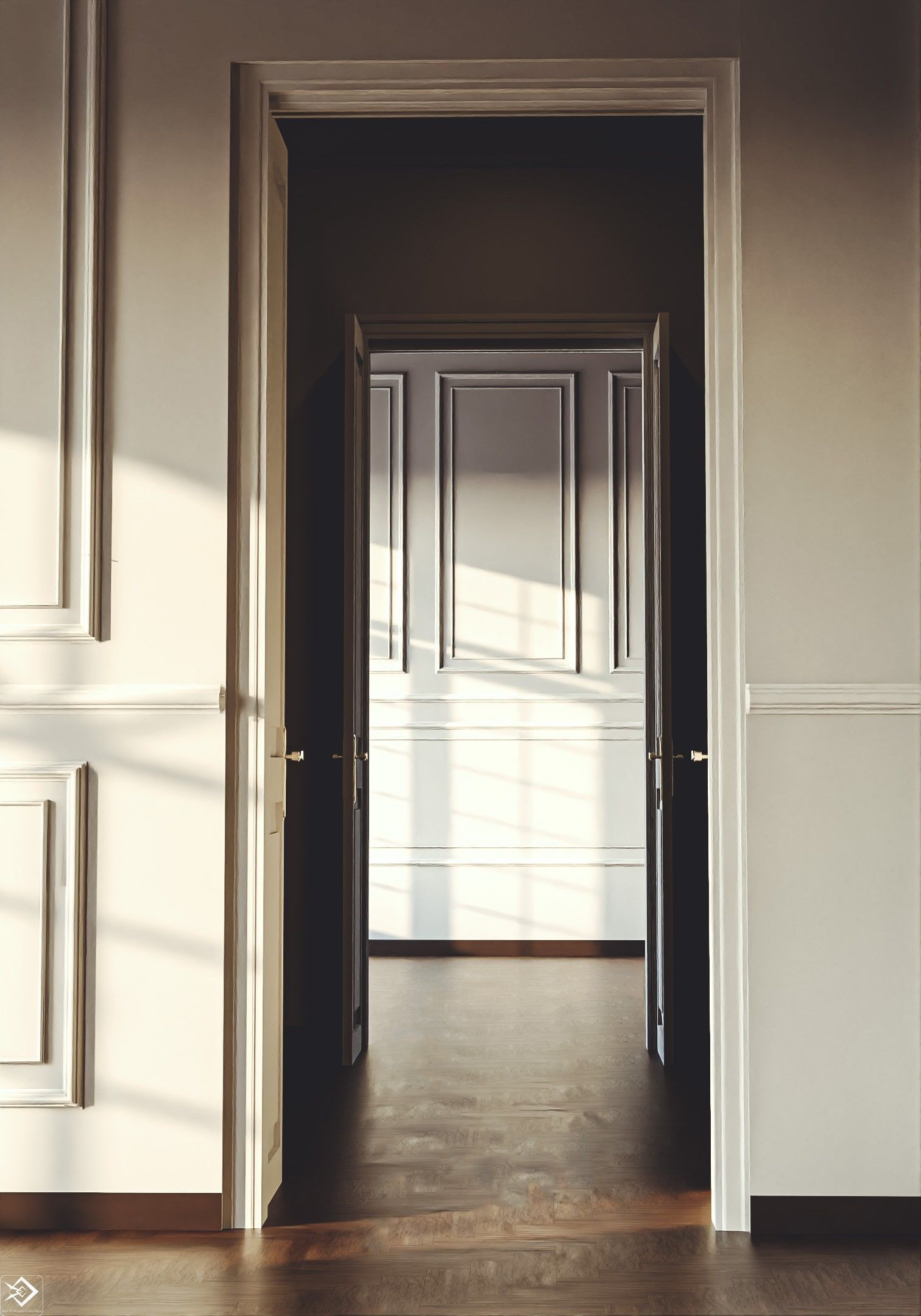 Royal Empty House Rooms Low-poly 3D model_12