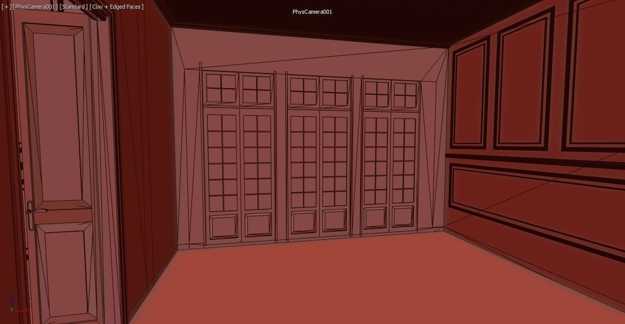 Royal Empty House Rooms Low-poly 3D model_20