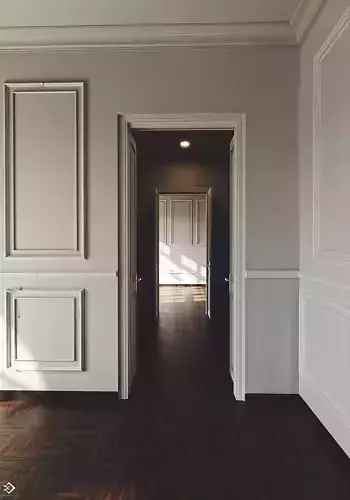 Royal Empty House Rooms Low-poly 3D model