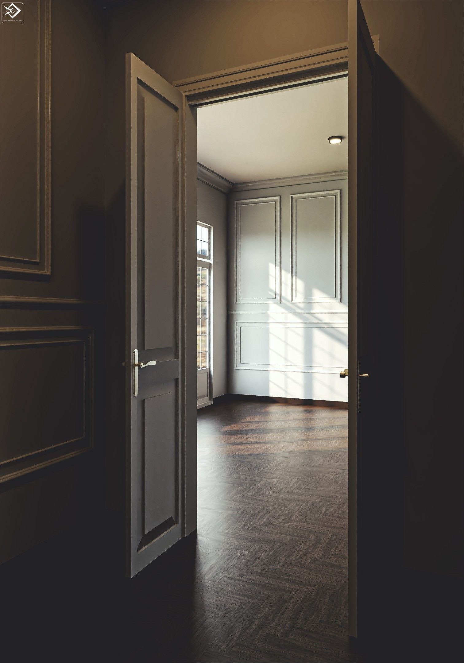 Royal Empty House Rooms Low-poly 3D model_14