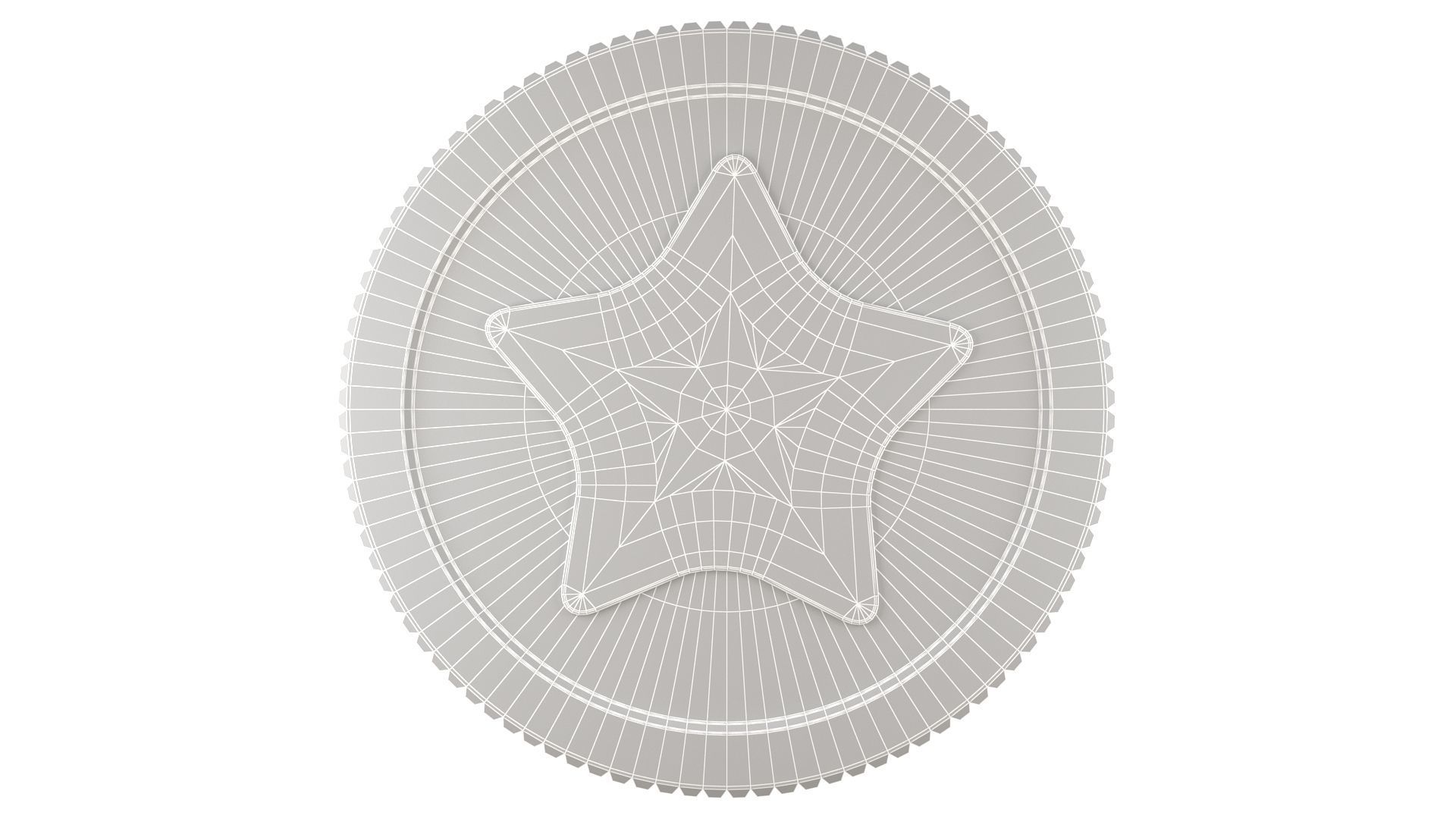 Cartoon Star Coin 3D model_7