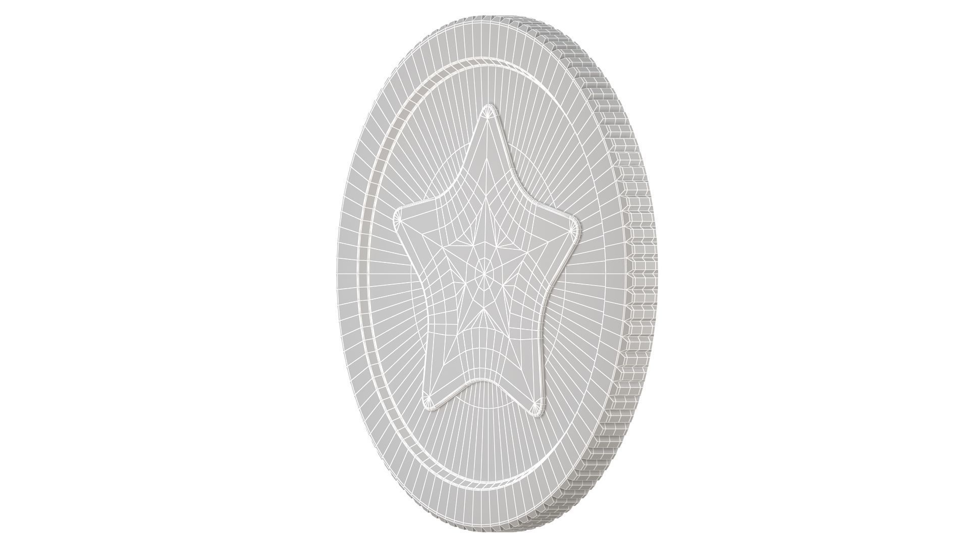 Cartoon Star Coin 3D model_8