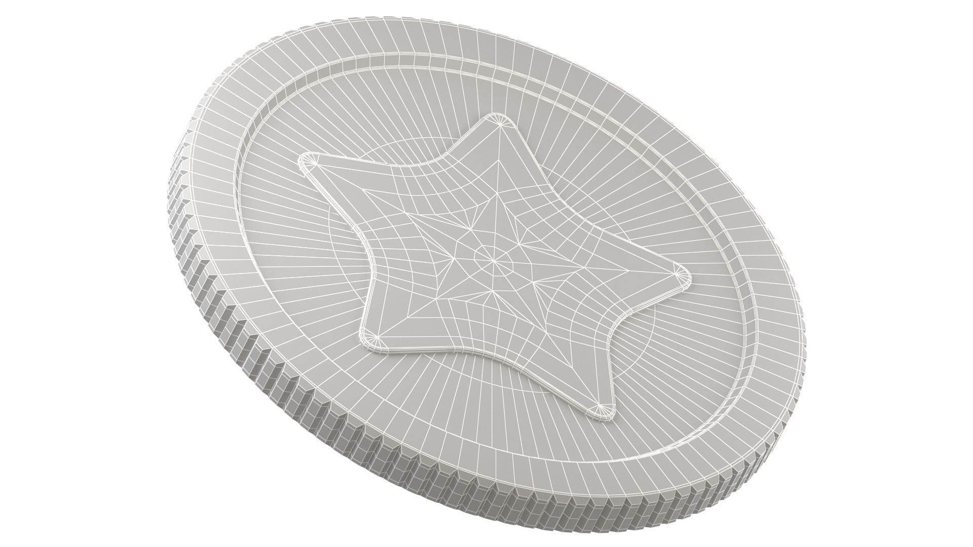 Cartoon Star Coin 3D model_10