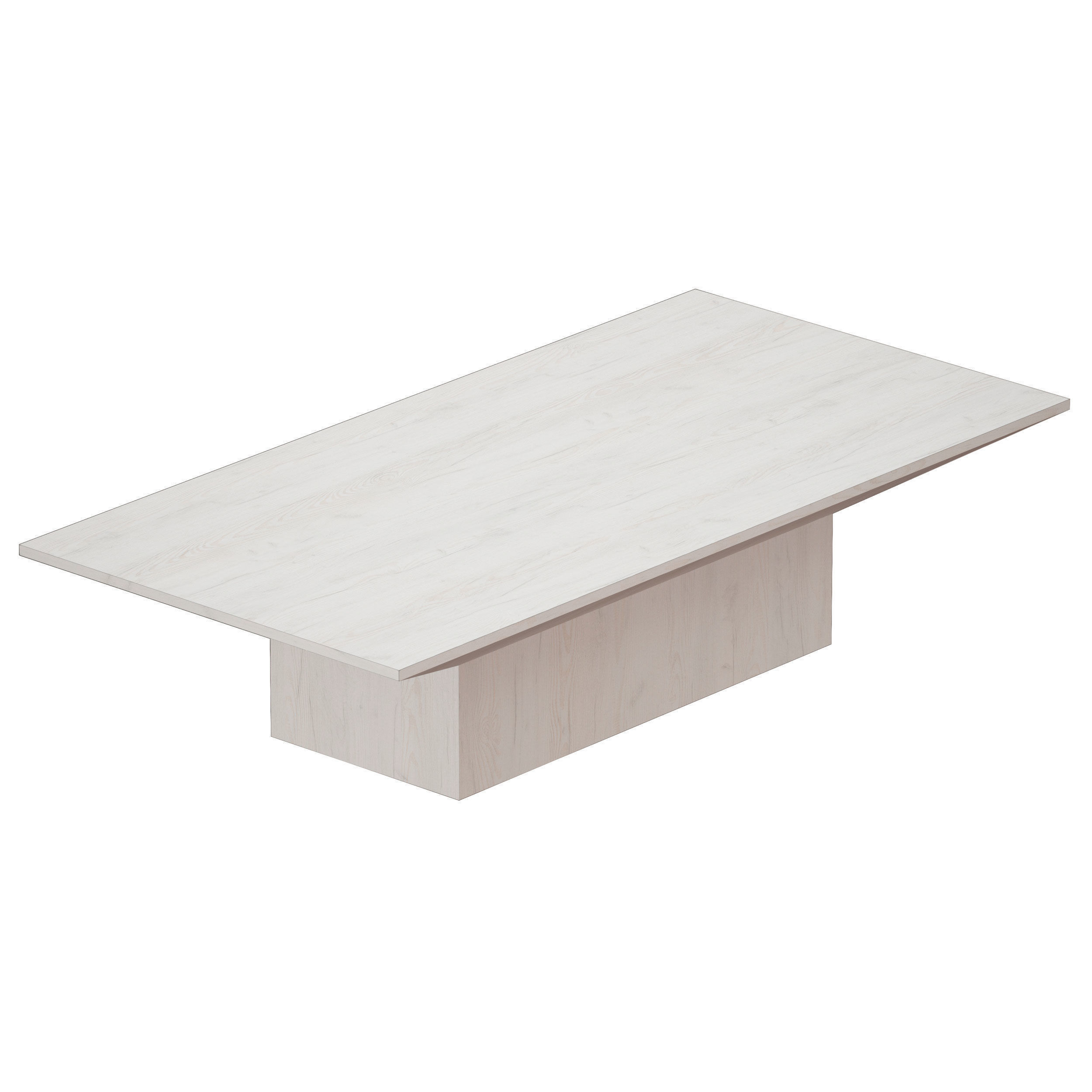 Icon Rectangular Pine Wood Coffee Table 3D model_3