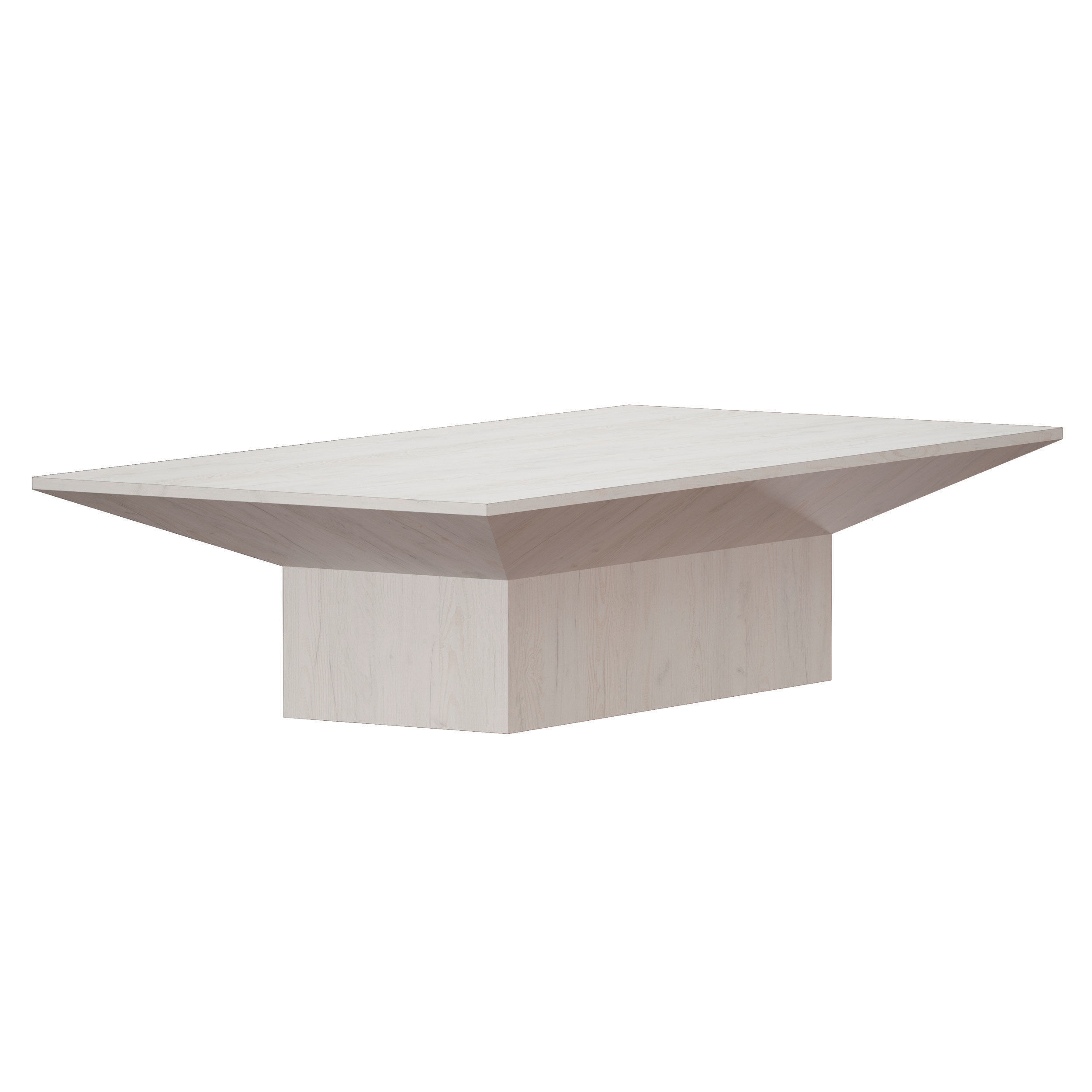 Icon Rectangular Pine Wood Coffee Table 3D model_1
