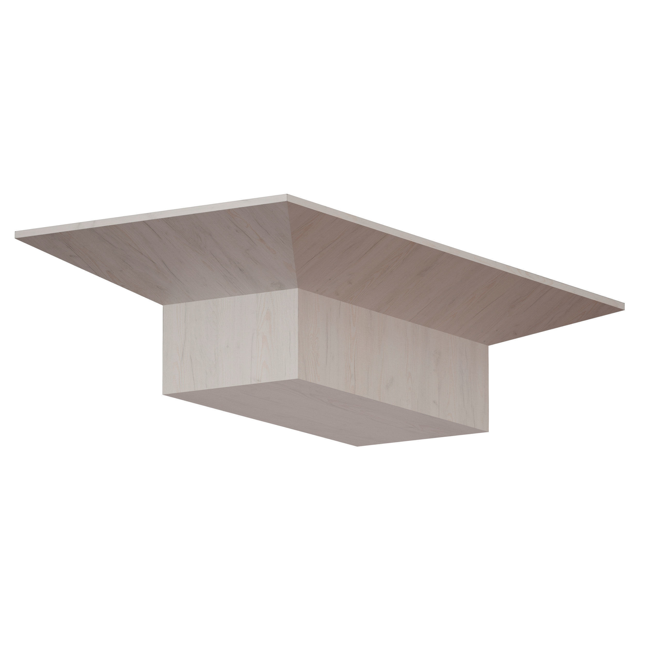 Icon Rectangular Pine Wood Coffee Table 3D model_2