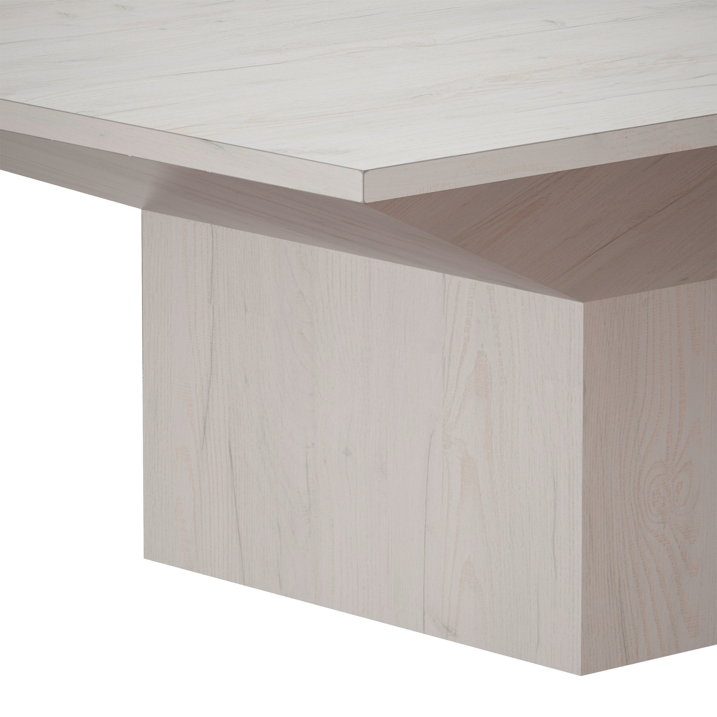 Icon Rectangular Pine Wood Coffee Table 3D model_9