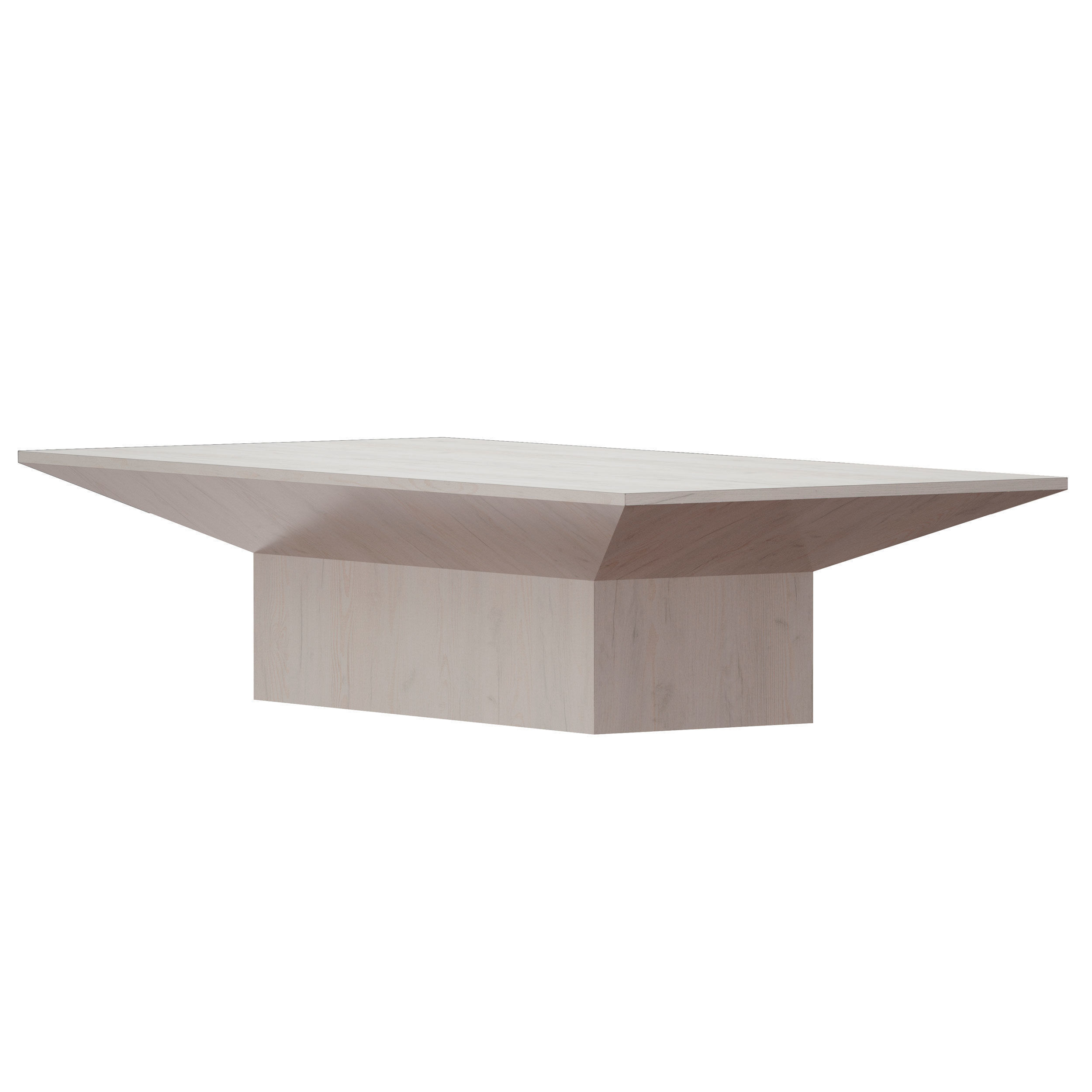 Icon Rectangular Pine Wood Coffee Table 3D model_6