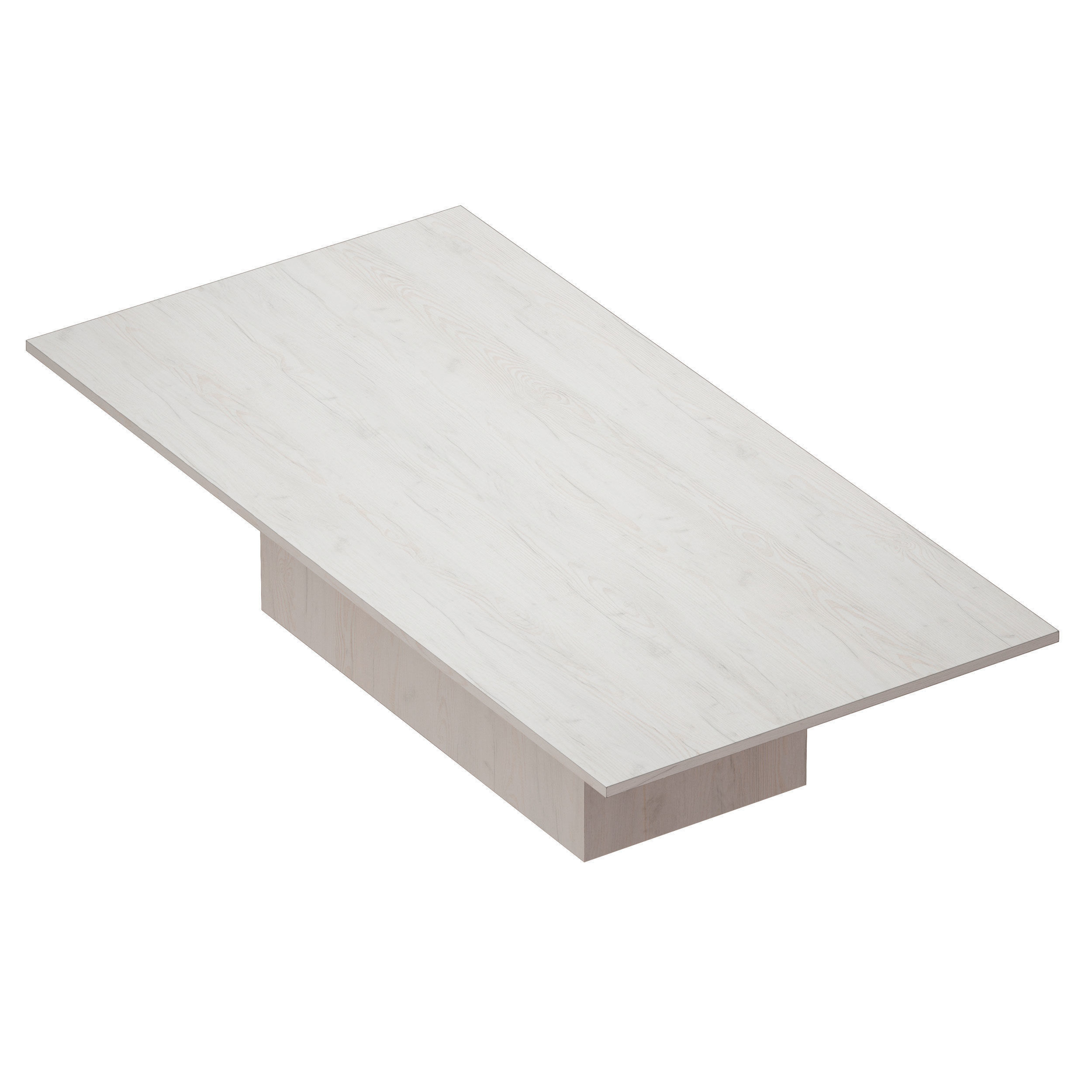 Icon Rectangular Pine Wood Coffee Table 3D model_7