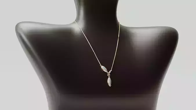 3D printable golden necklace 001