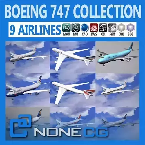 Pack - 747 Collection 3D model