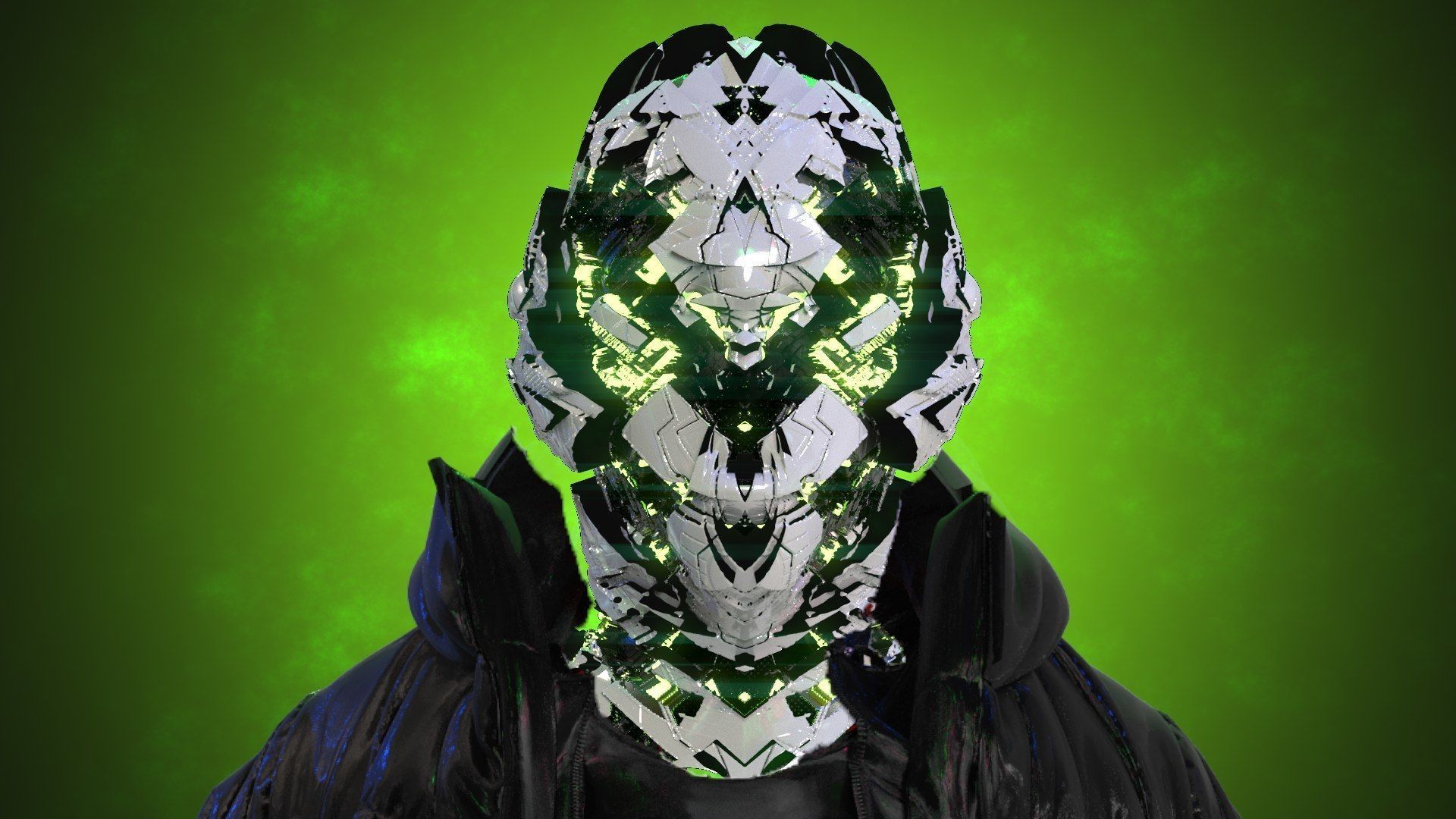 Sci-Fi Helmet Space Astronaut Character Robot 20 3D model_1