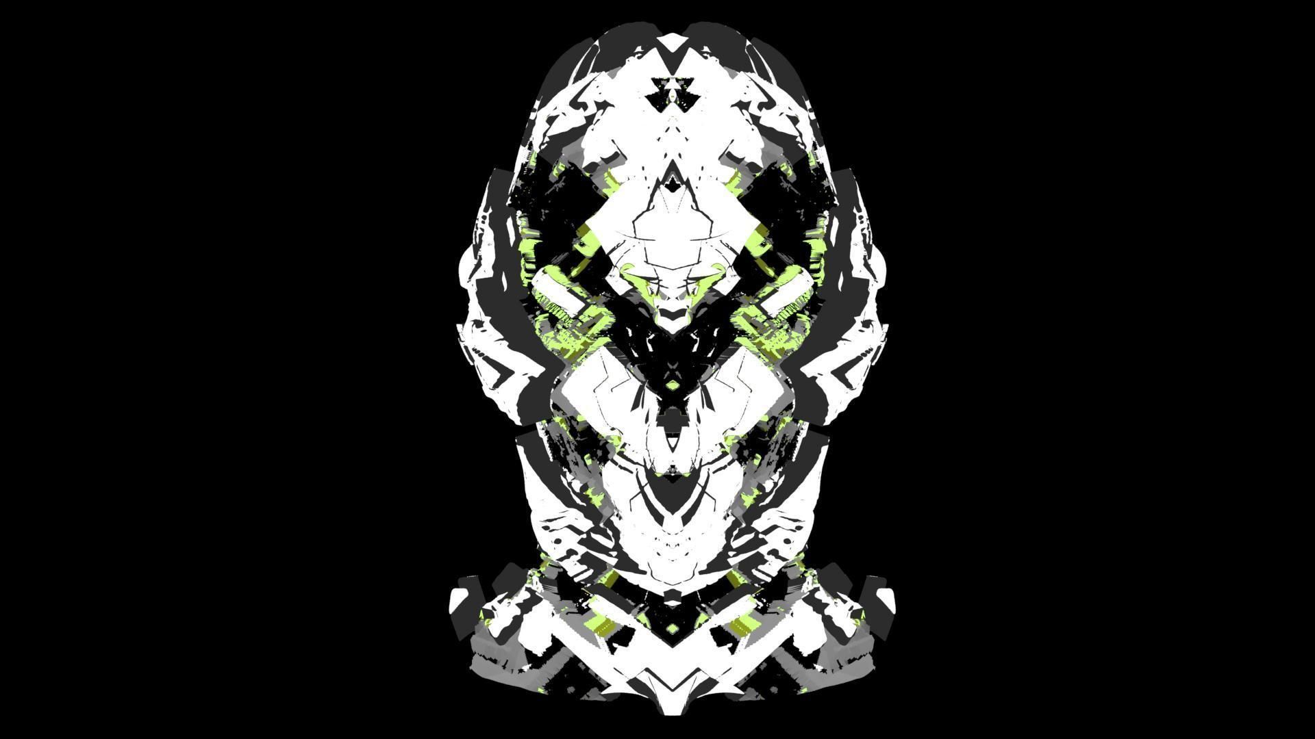 Sci-Fi Helmet Space Astronaut Character Robot 20 3D model_4