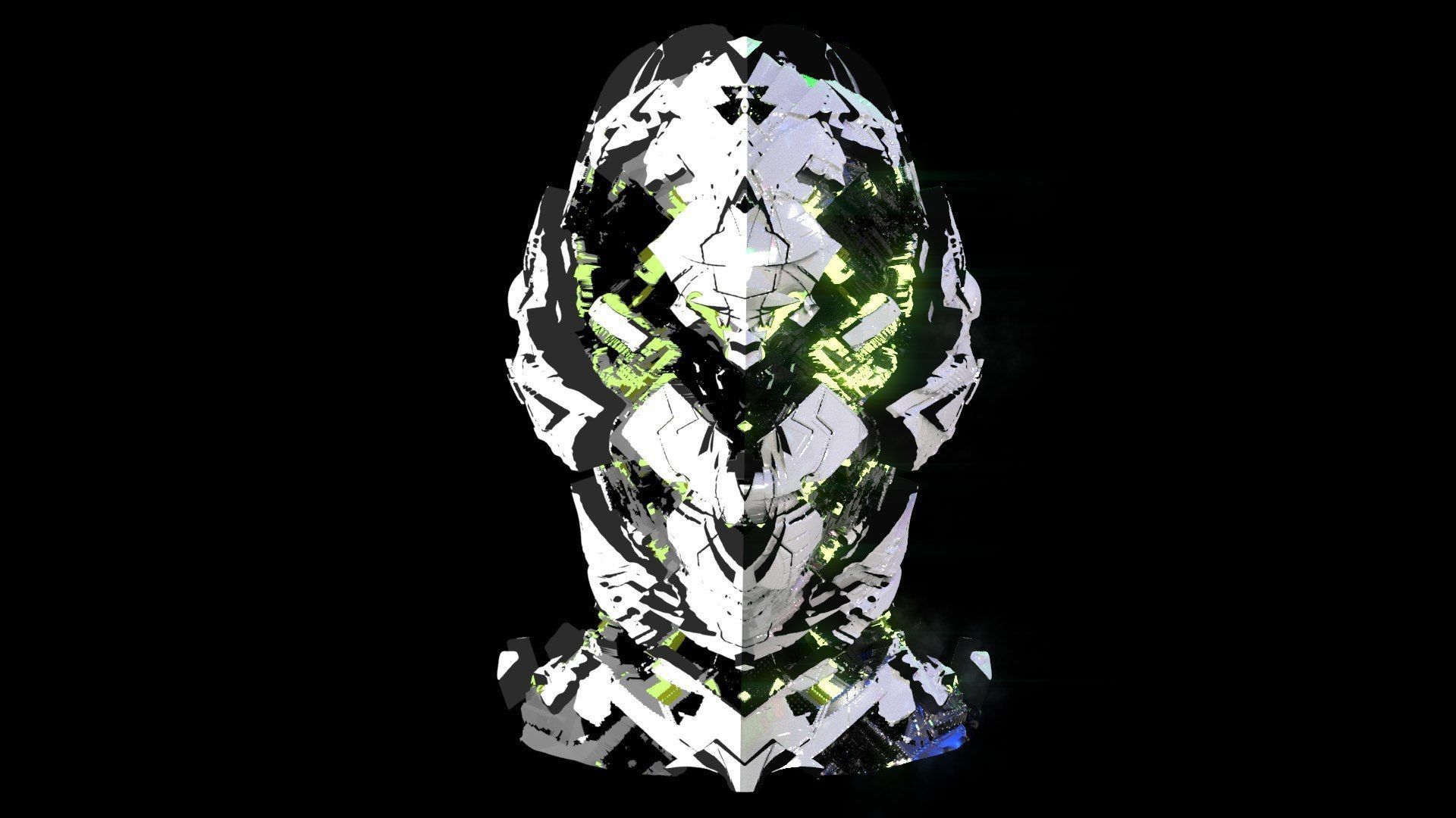 Sci-Fi Helmet Space Astronaut Character Robot 20 3D model_3