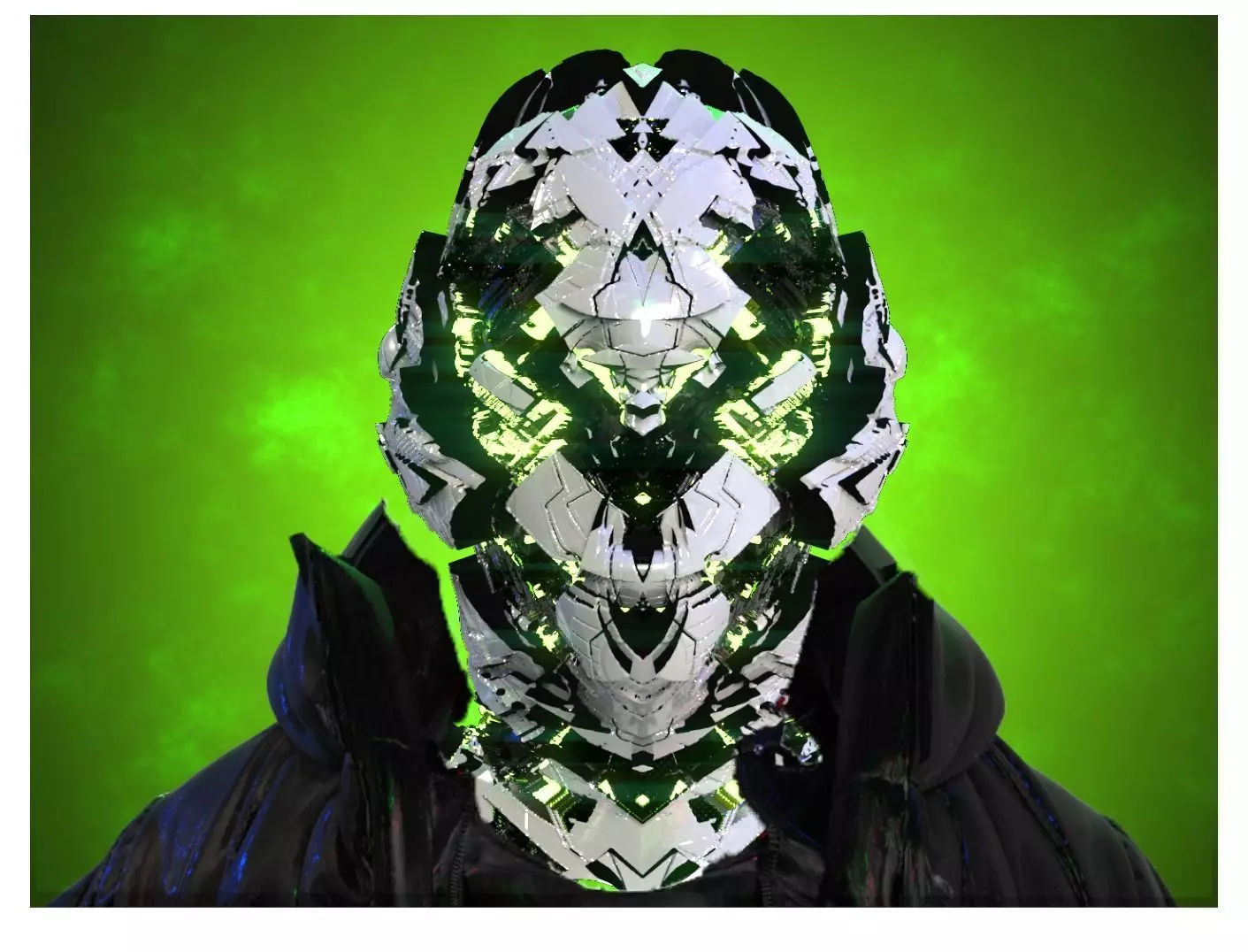 Sci-Fi Helmet Space Astronaut Character Robot 20 3D model_0