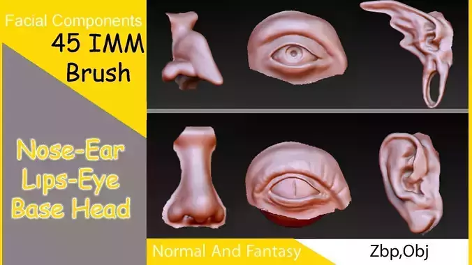 45 Face Components IMM BRUSH  And Tuterial Learn how to work