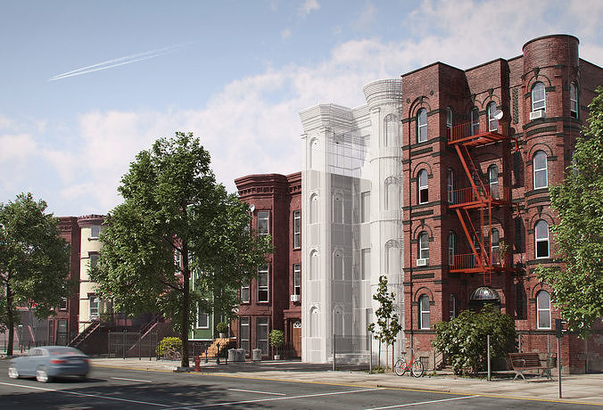 american street 3D model