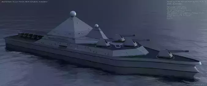 UNS-Converso  Super-Destroyer Low-poly 3D model