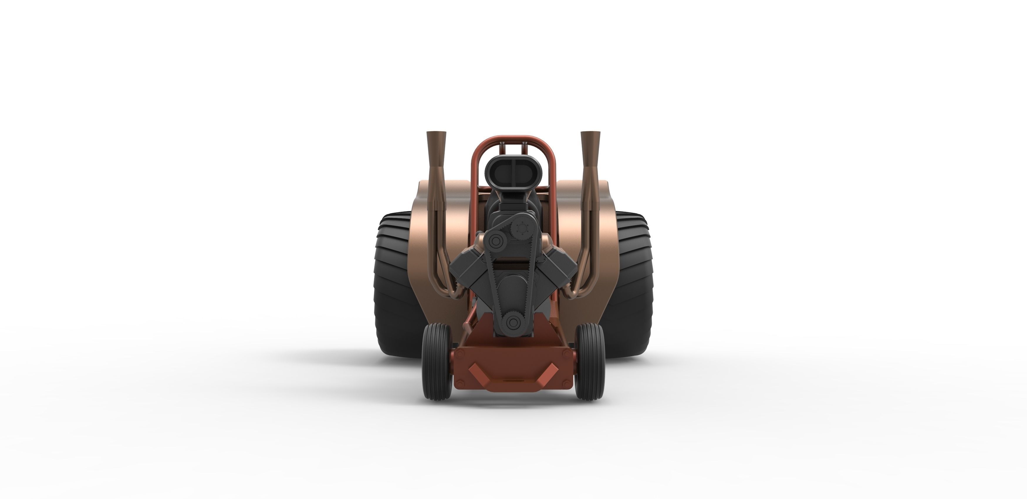 Mini Rod pulling tractor 2 Scale 1 to 25 3D print model_6