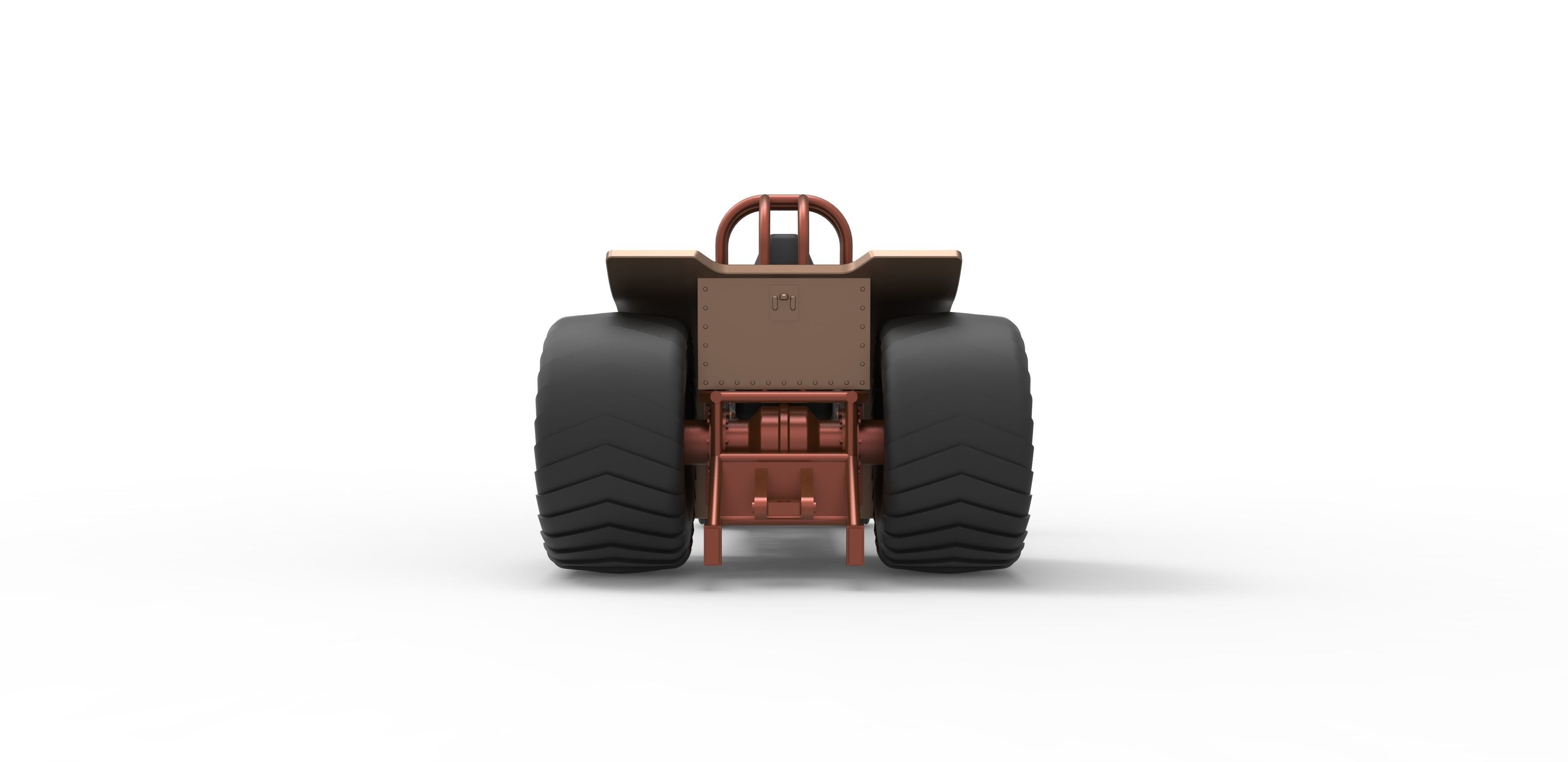 Mini Rod pulling tractor 2 Scale 1 to 25 3D print model_13