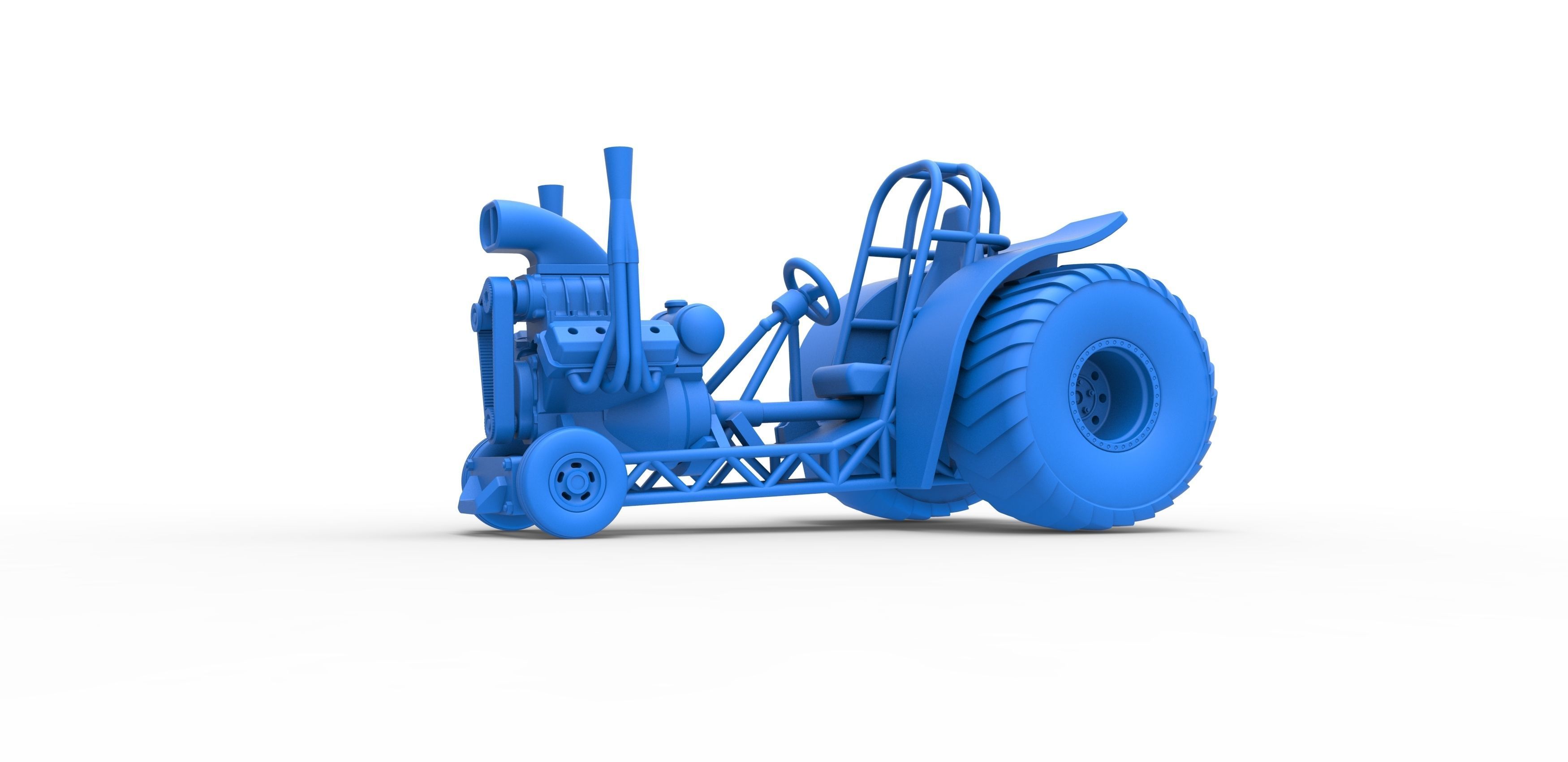 Mini Rod pulling tractor 2 Scale 1 to 25 3D print model_15