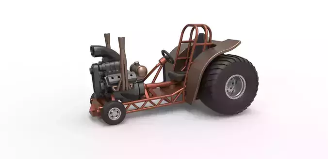 Mini Rod pulling tractor 2 Scale 1 to 25