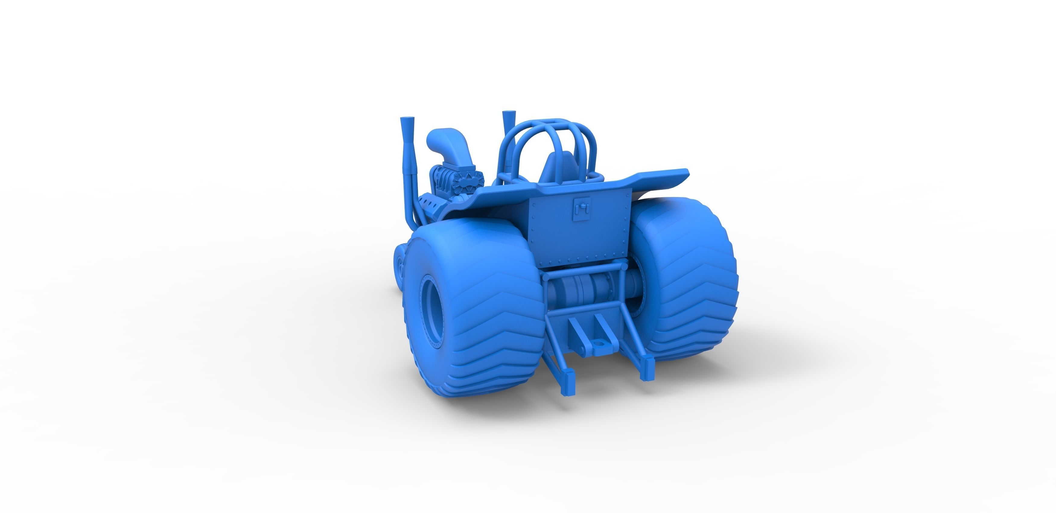Mini Rod pulling tractor 2 Scale 1 to 25 3D print model_24