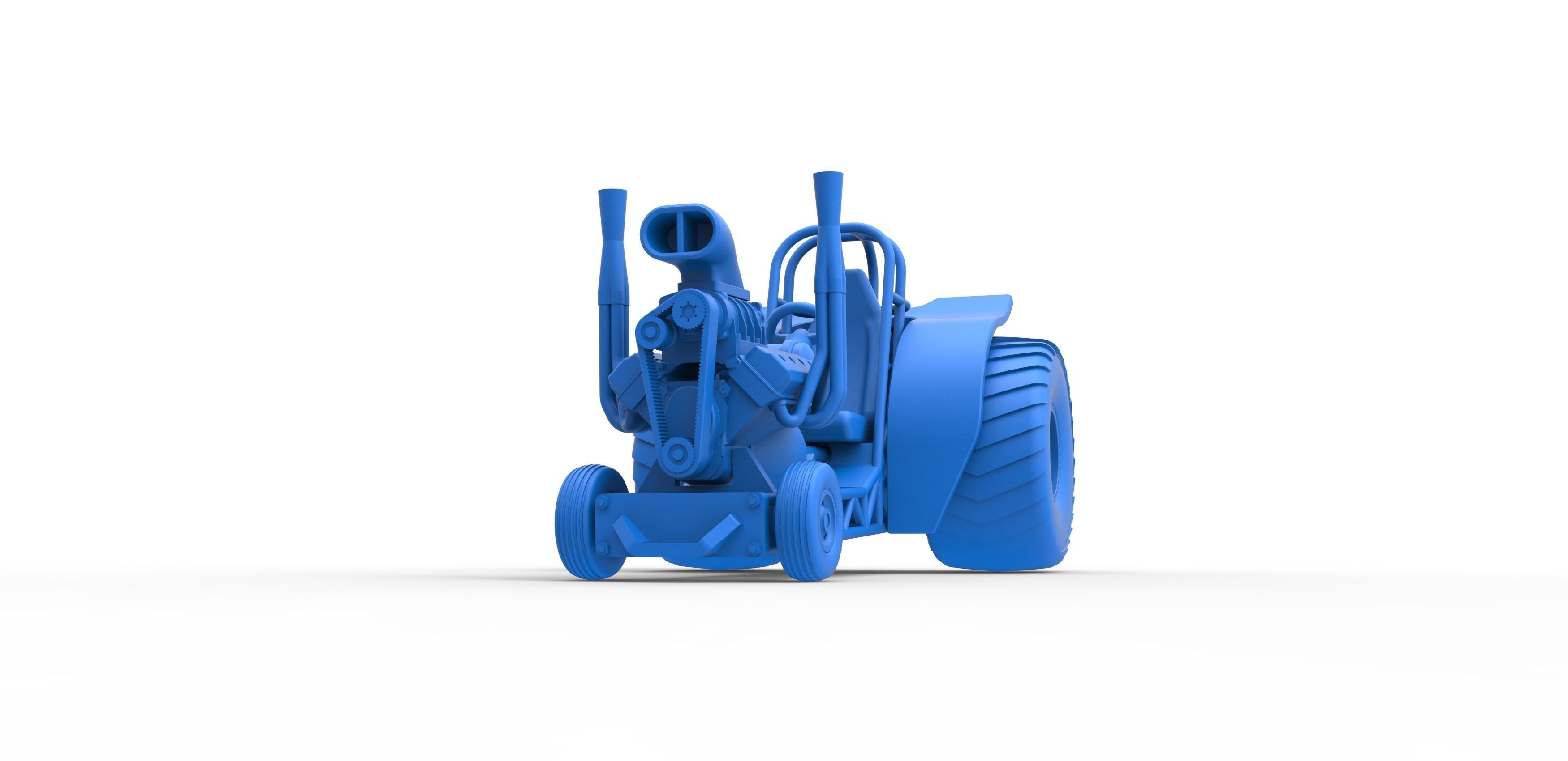 Mini Rod pulling tractor 2 Scale 1 to 25 3D print model_17