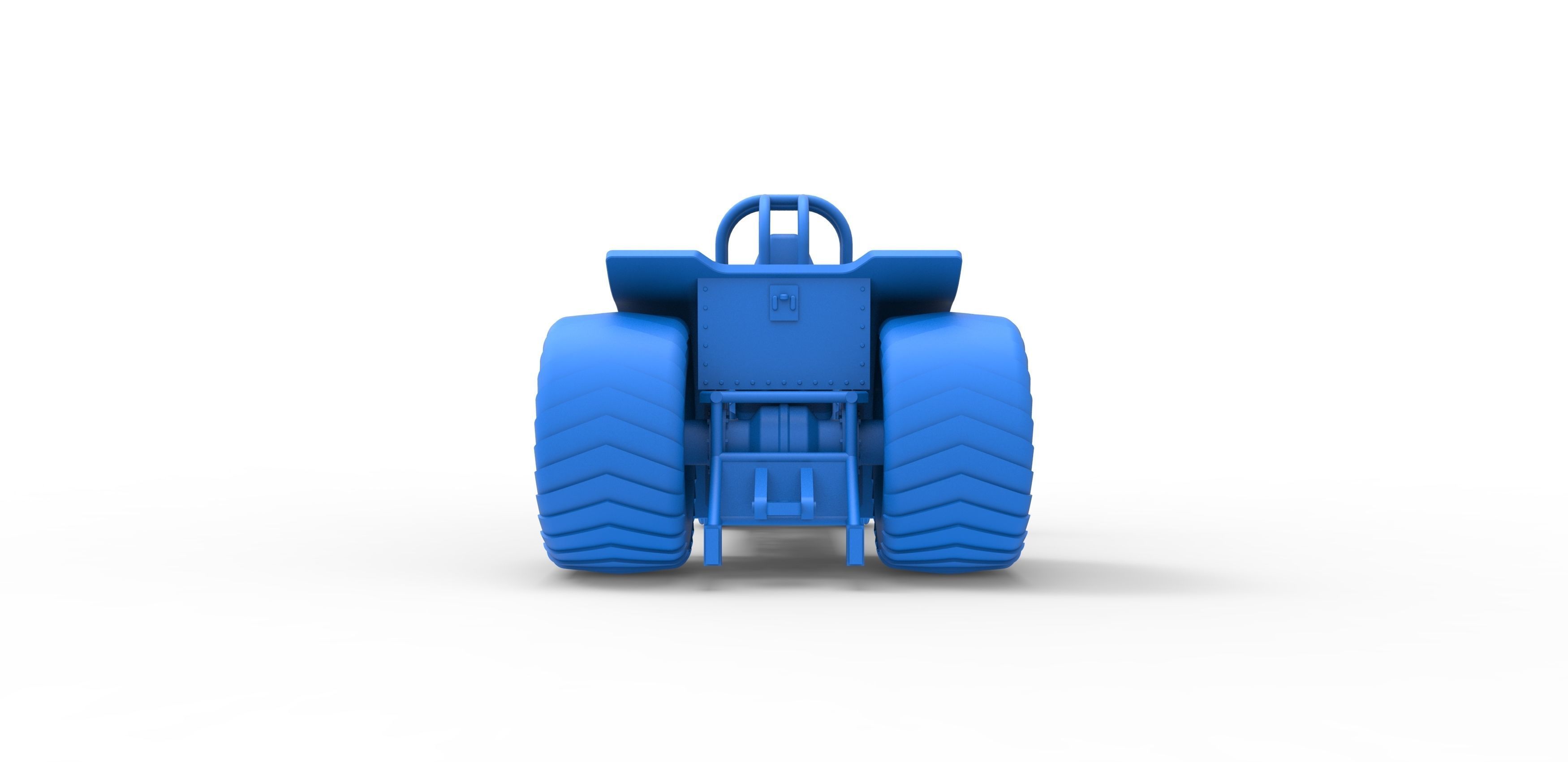 Mini Rod pulling tractor 2 Scale 1 to 25 3D print model_26