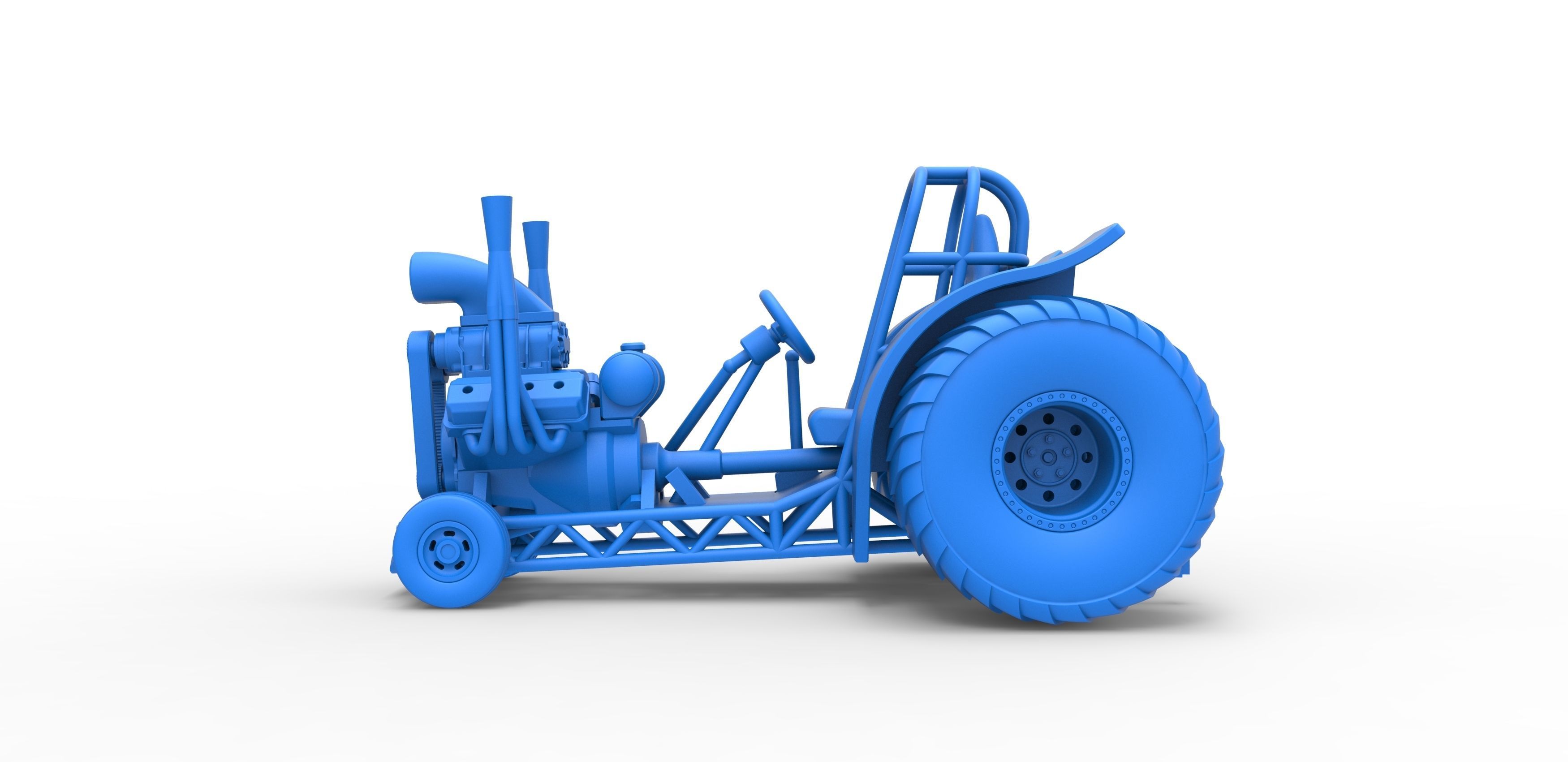 Mini Rod pulling tractor 2 Scale 1 to 25 3D print model_20