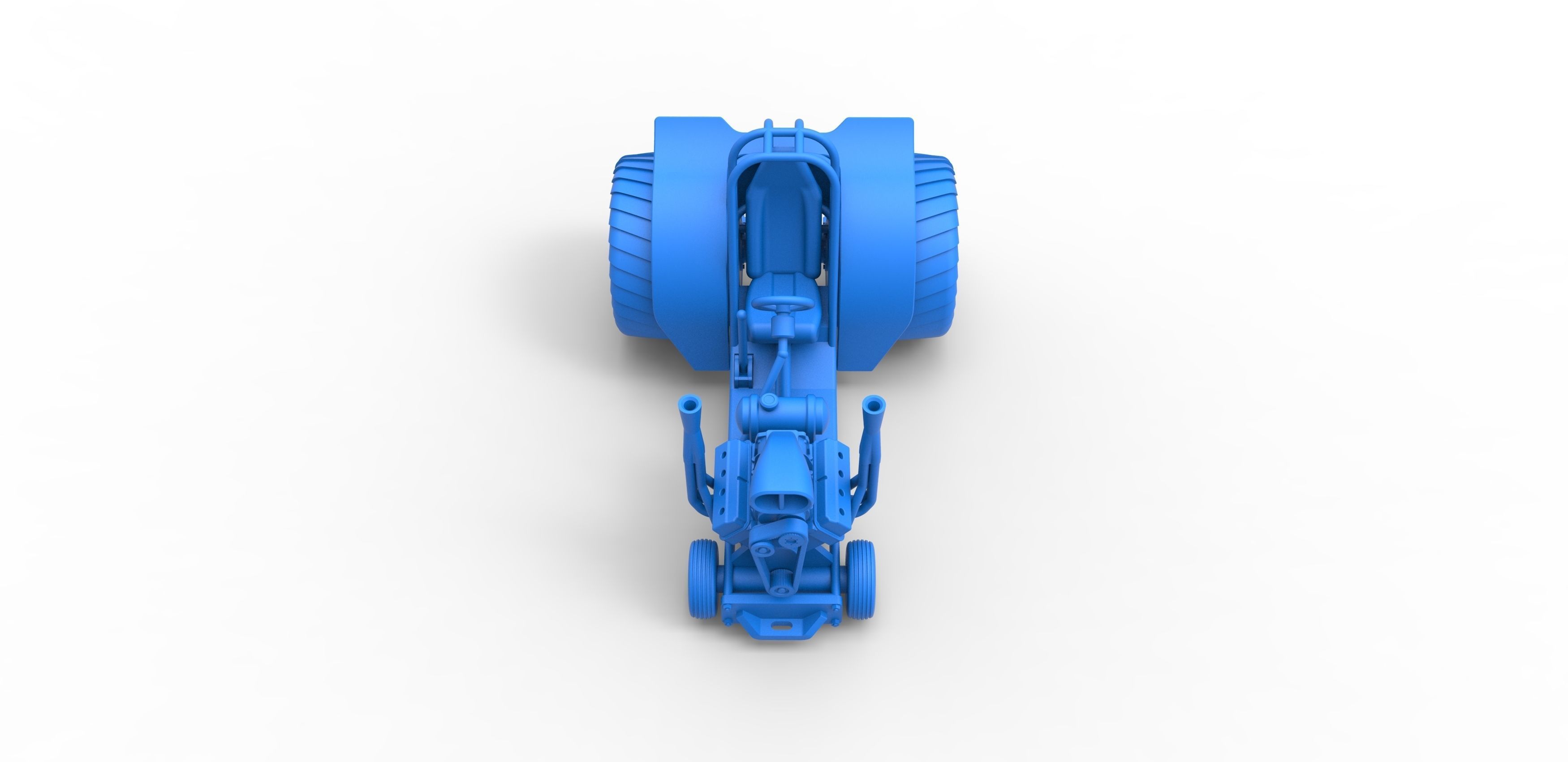 Mini Rod pulling tractor 2 Scale 1 to 25 3D print model_18