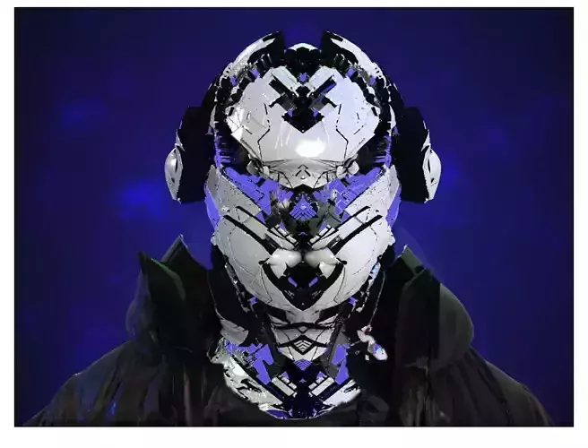 Sci-Fi Helmet Space Astronaut Character Robot 18