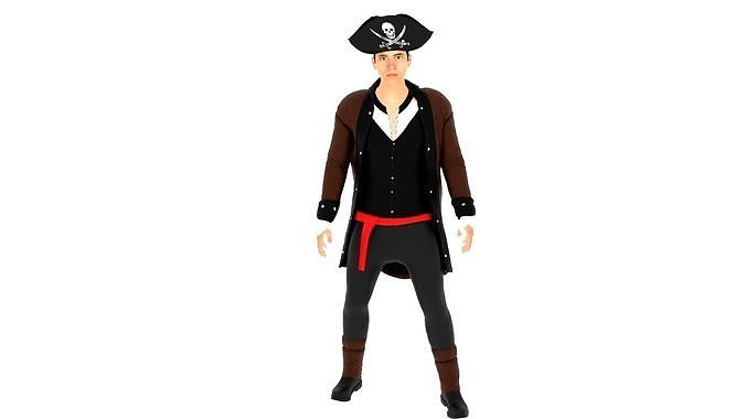 Pirate Male Low-poly 3D model