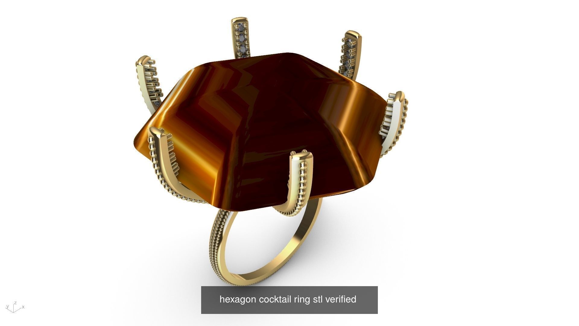 Cocktail designer rings collection stl verified _64