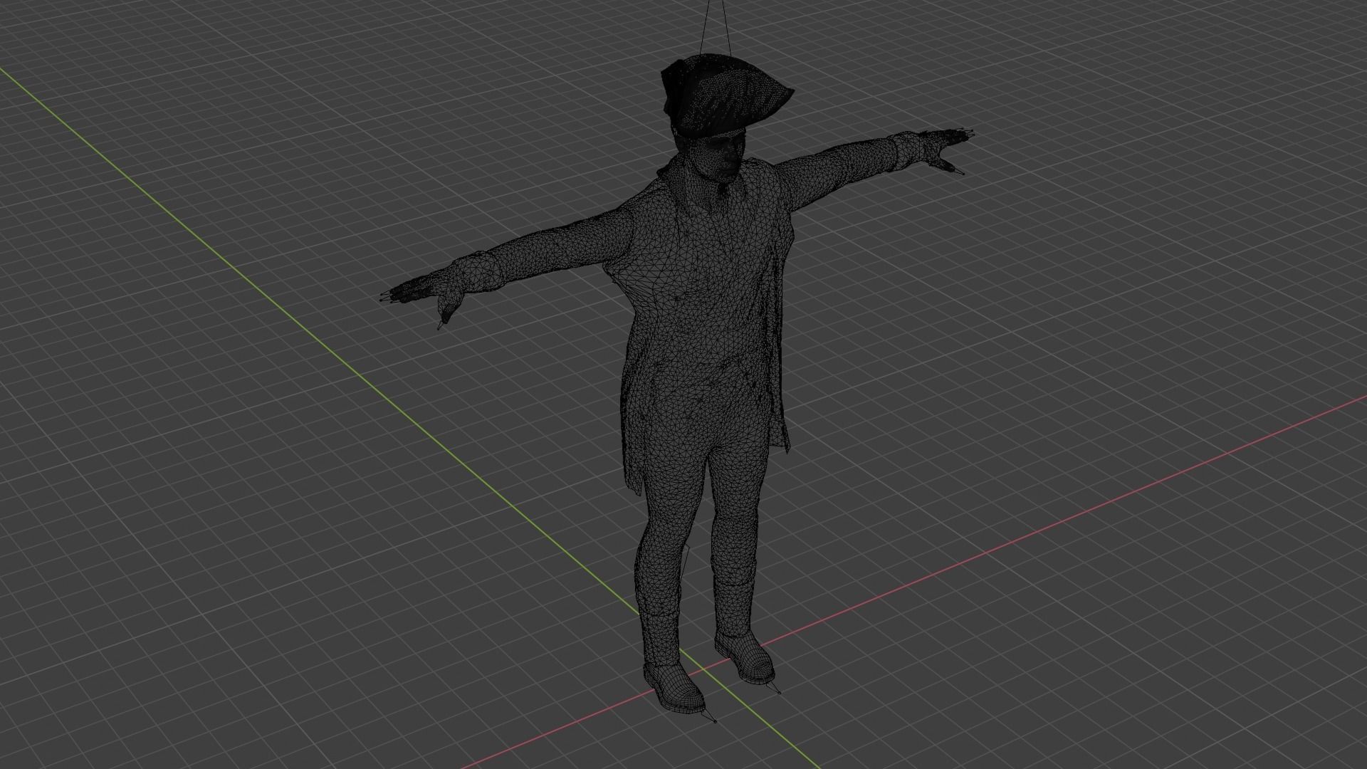 Pirate Male Low-poly 3D model_9