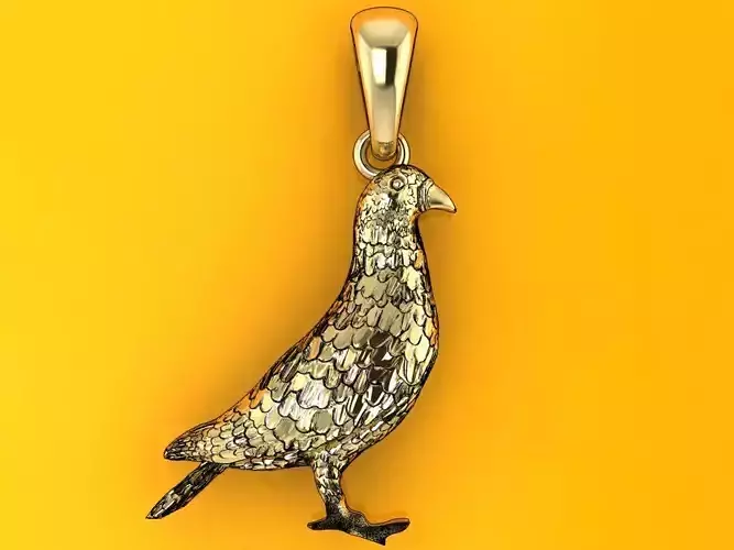 Dove pendant 3D model 3D print model