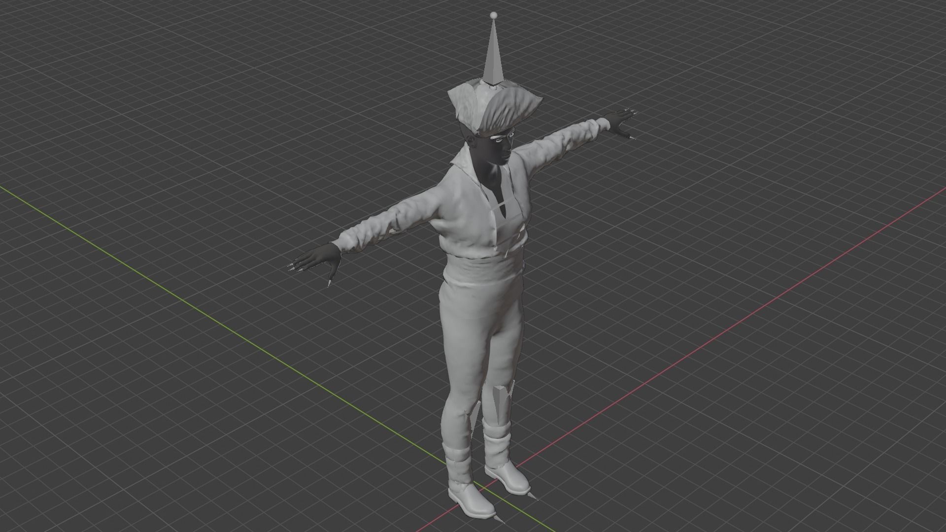Pirate Male Low-poly 3D model_8
